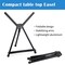 Aluminum 15" to 21" Tabletop Easel Display, Black Tripod with Rubber Feet, Holds Canvas, Paintings, Books, Photos, Signs